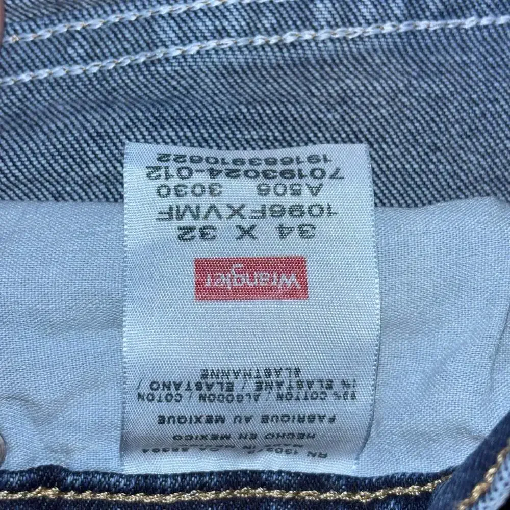 Wrangler Premium Quality Men's Dark Wash Denim Jeans Size 34x32